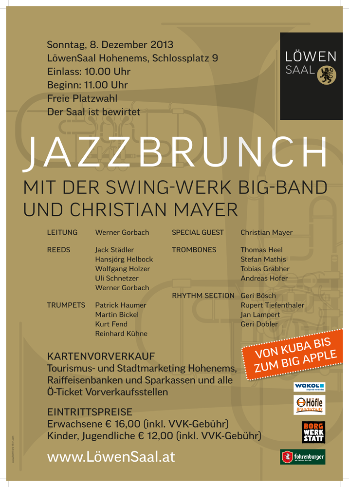 Jazzbrunch 2013 Plakat